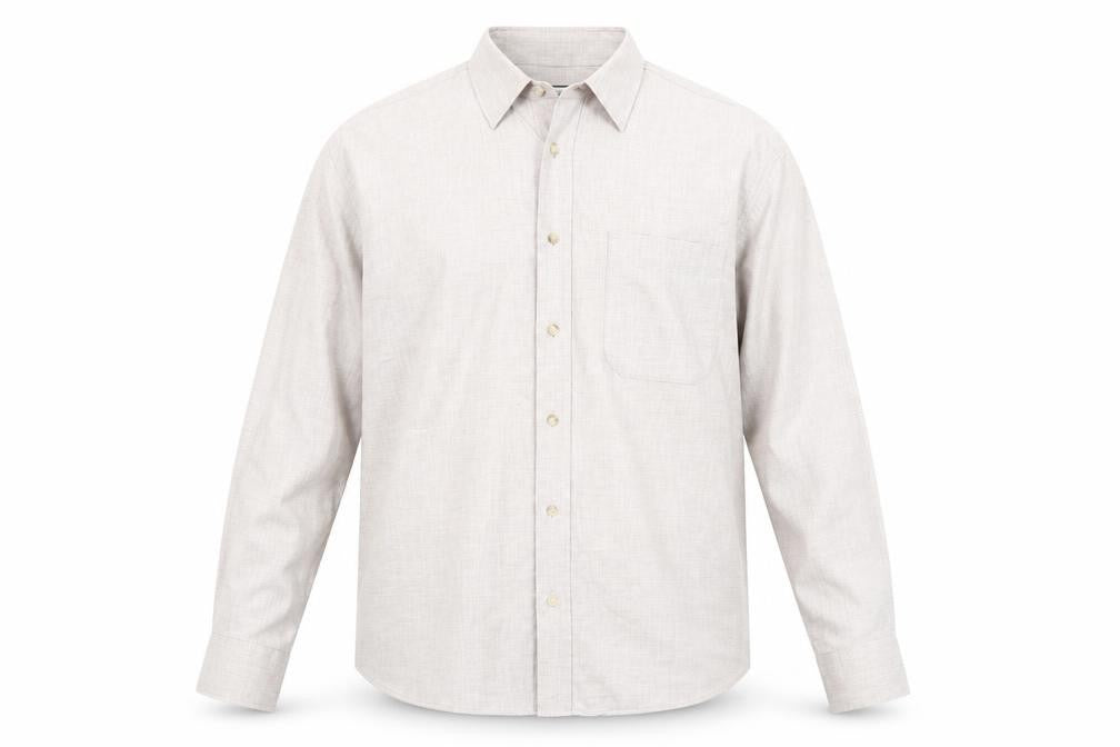 Marks & Spencer Men's Beige Long Sleeve Shirt