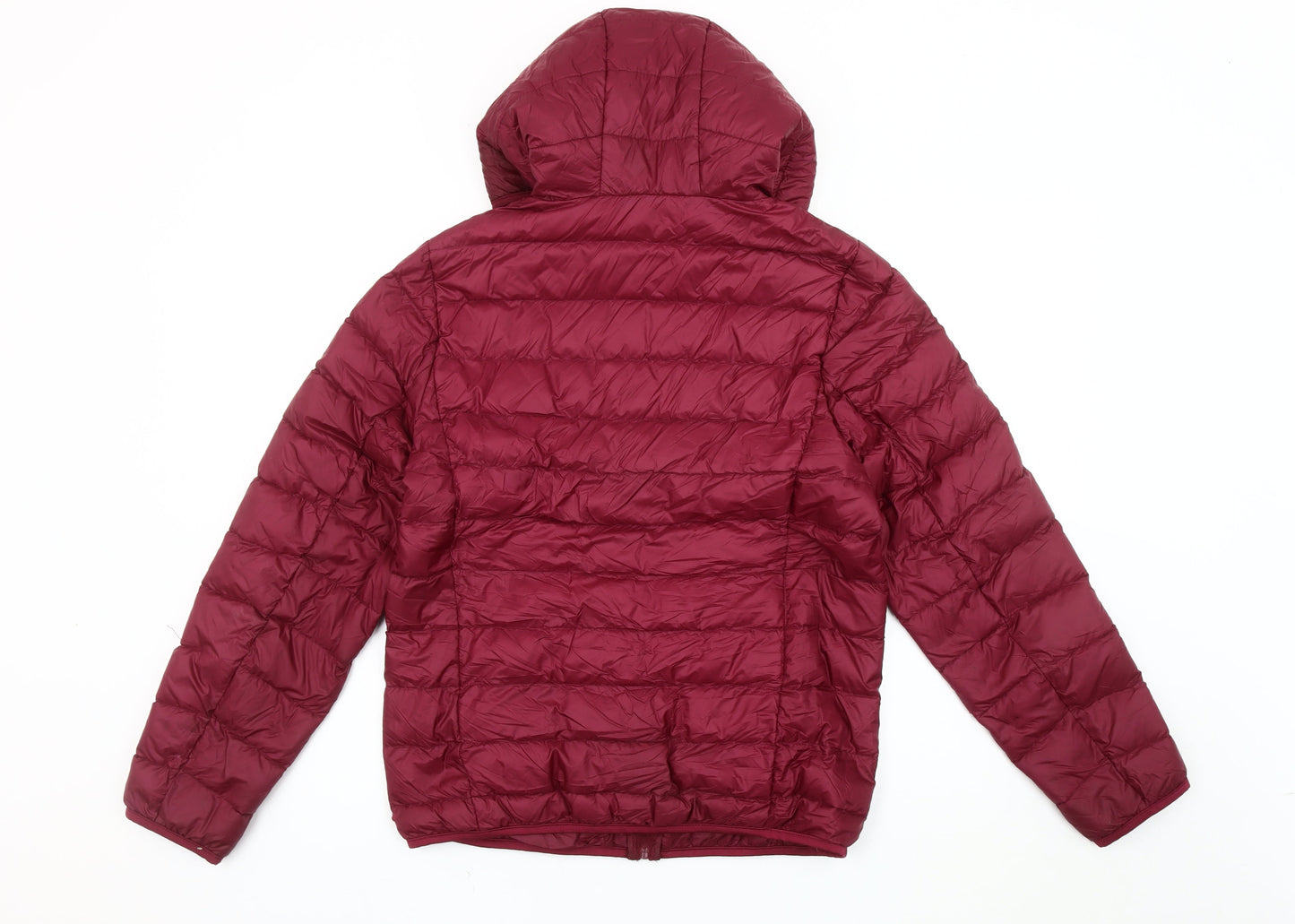 Lee Cooper Women's Red Puffer Jacket Size 14 Hooded