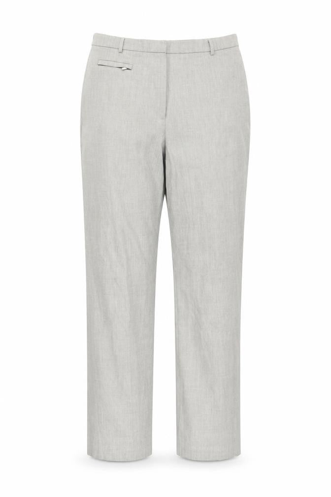 Marks and Spencer Women's Grey Trousers Size 16, Belted