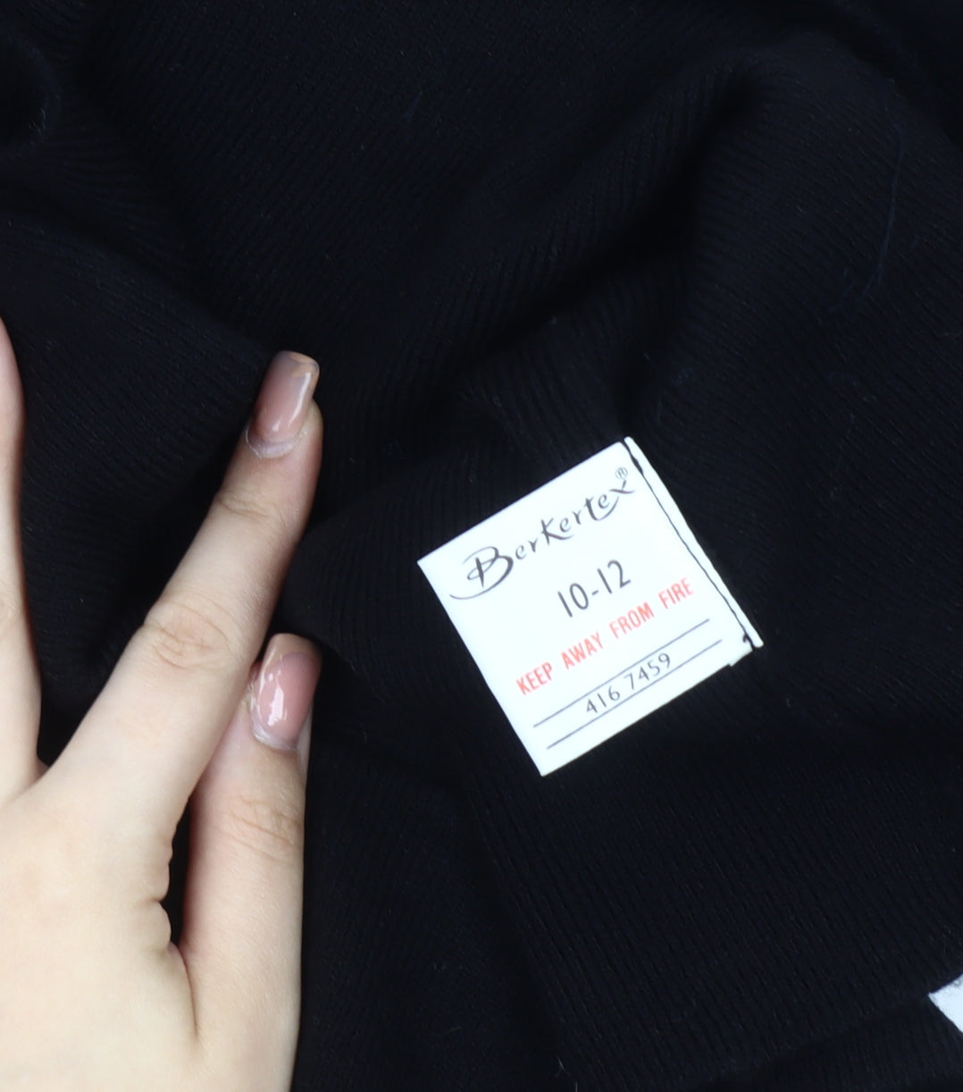 Berkertex Women's Black Embroidered V-Neck Jumper, Size 10-12