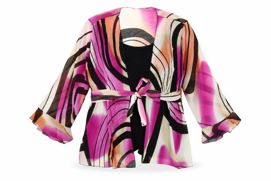 Womens UK Size XL BASSINI Multicoloured Polyester Blend Blouse