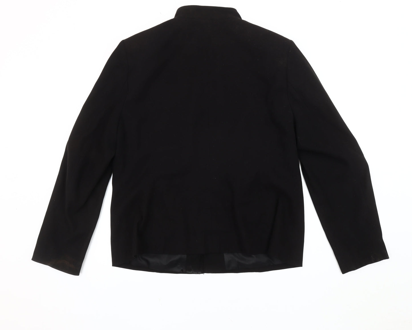 BM Women's Black Jacket Size 16 Full Zip Casual