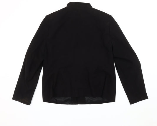 BM Women's Black Jacket Size 16 Full Zip Casual