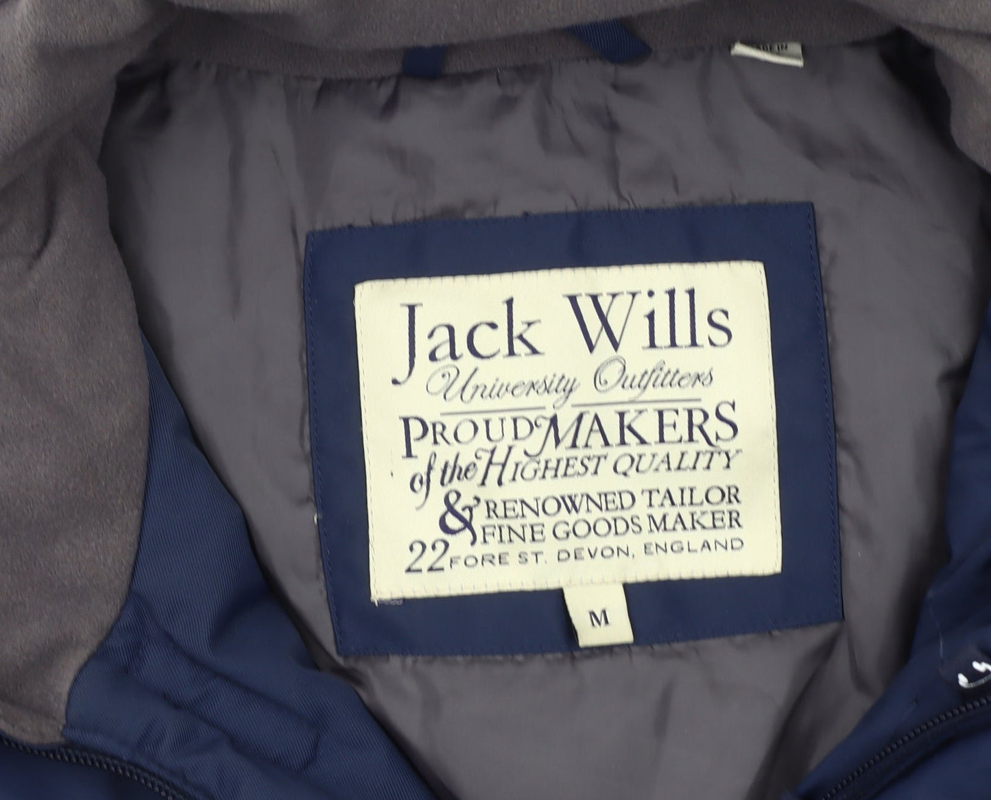 Jack Wills Men's Blue Medium Nylon Jacket