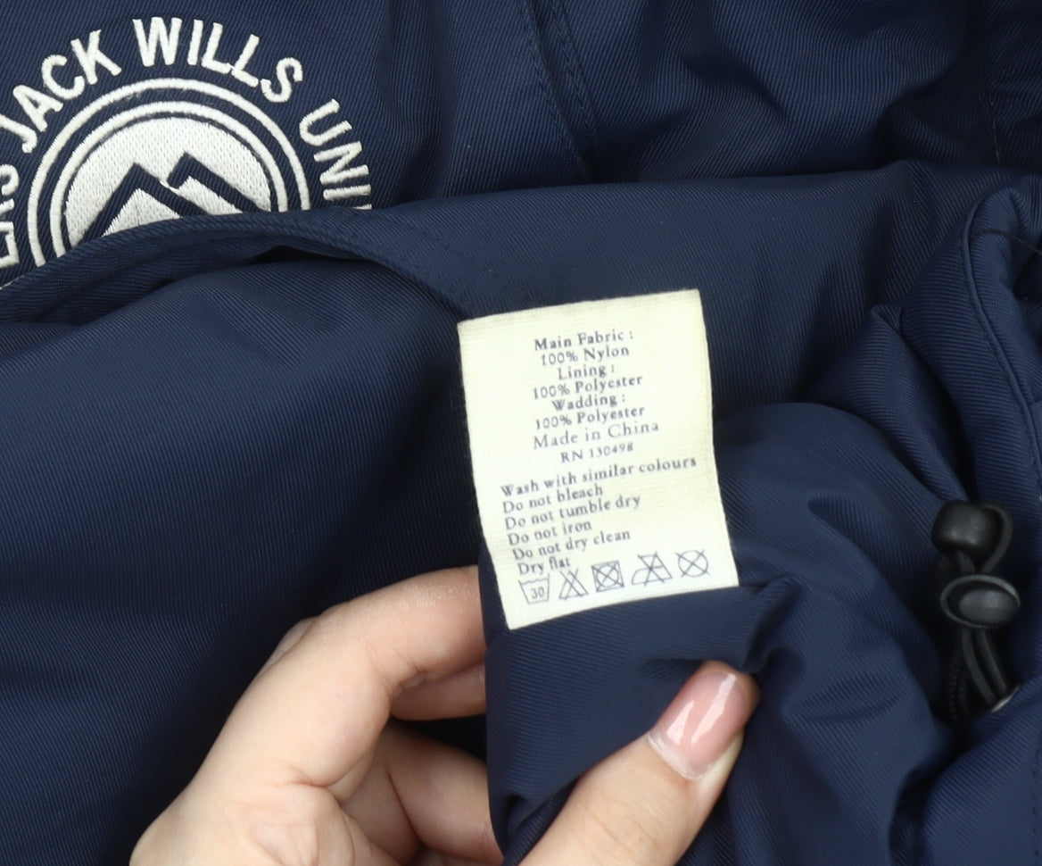 Jack Wills Men's Blue Medium Nylon Jacket