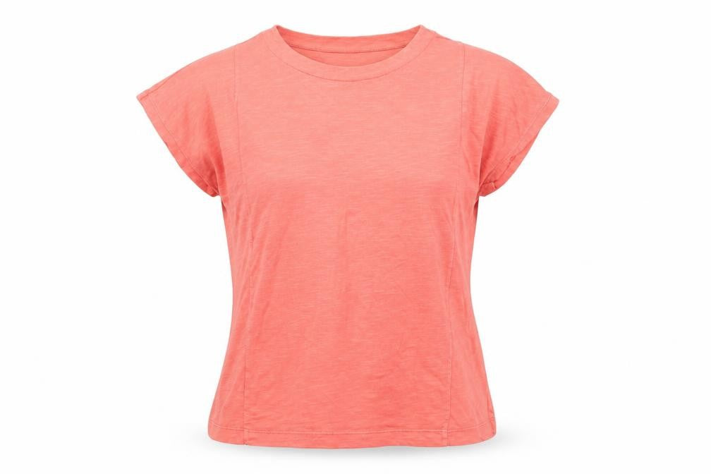 Womens UK Size S Lands' End Pink Cotton T-Shirt