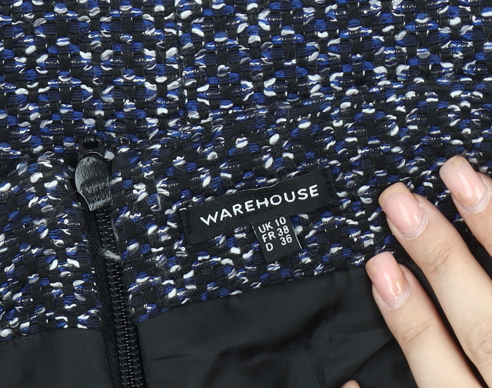 Warehouse Women's Blue Pencil Skirt UK 10