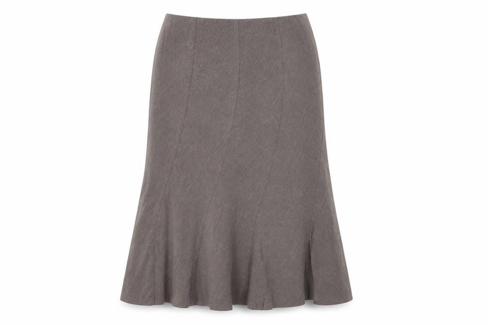 Classics Women's Brown Midi Flare Skirt Size 14