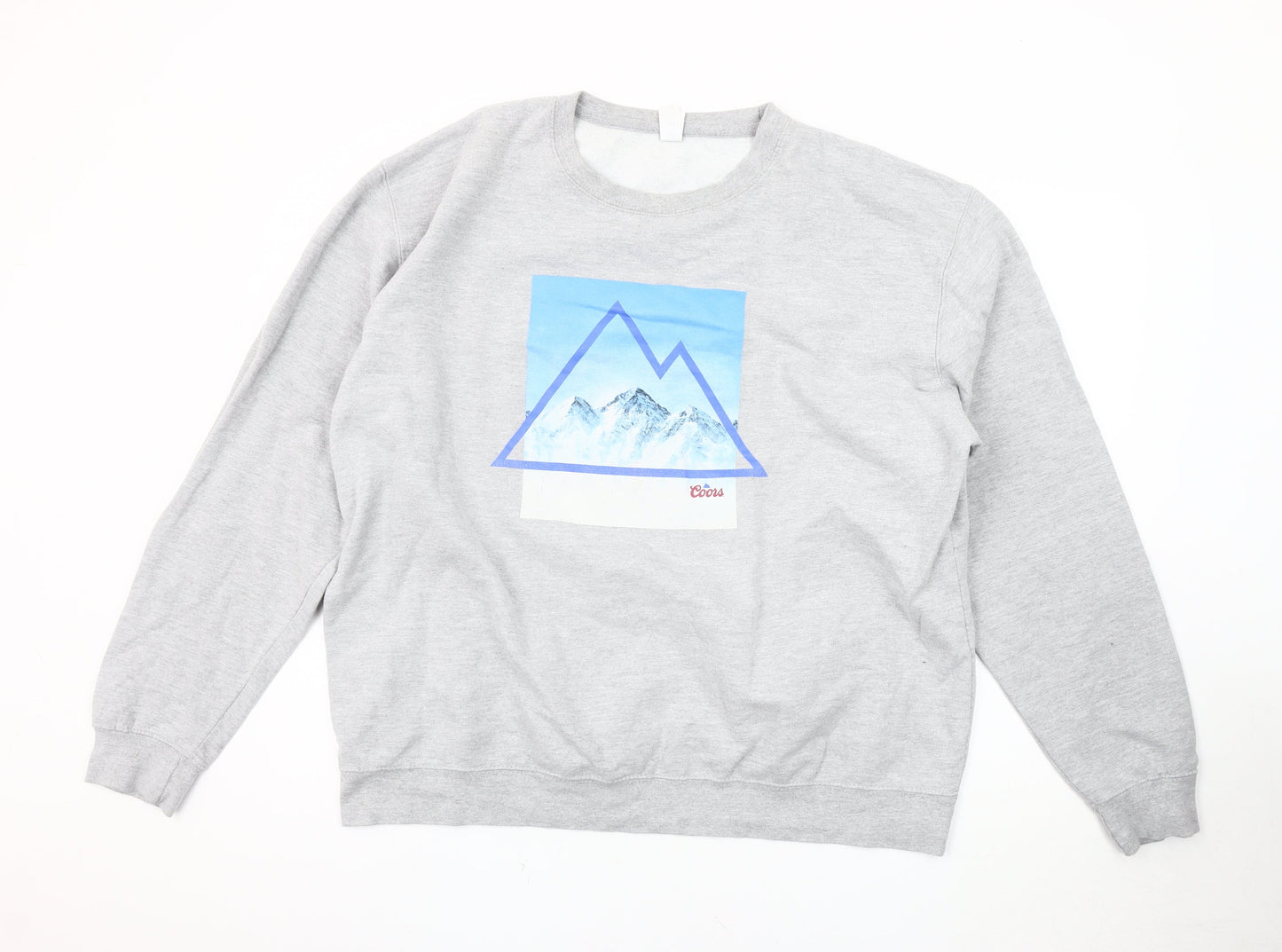 Just Hoods Men's Grey 2XL Pullover Sweatshirt