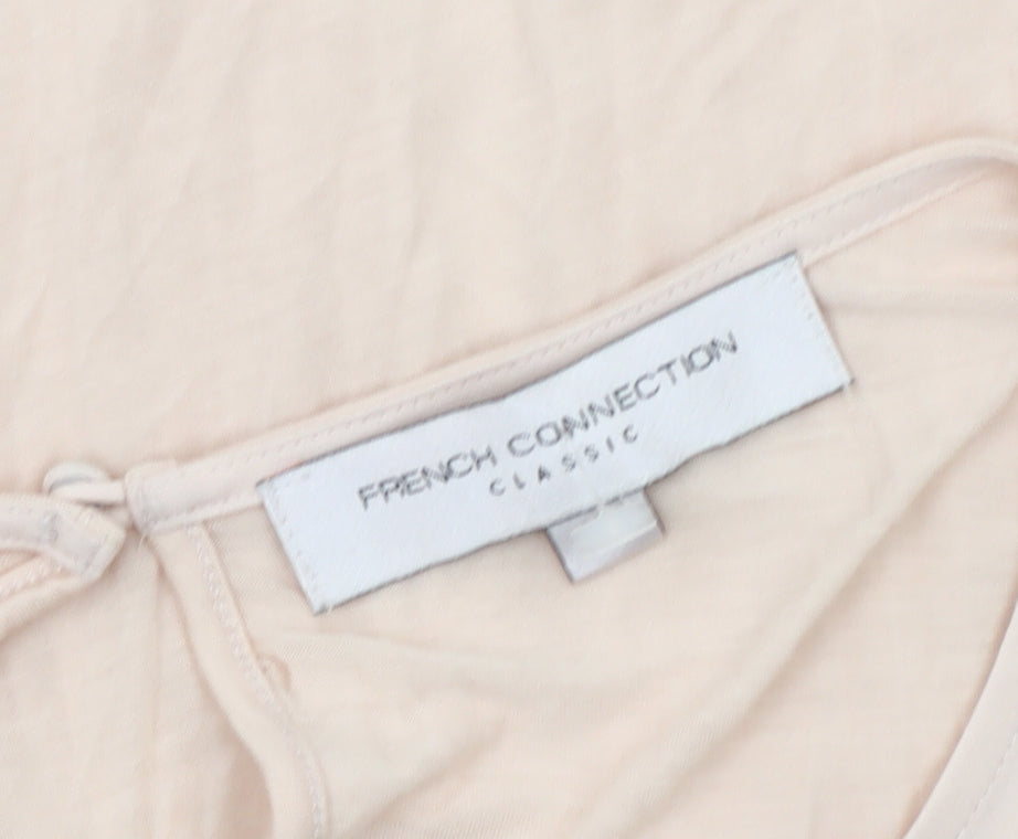 French Connection Women's Pink Pleated Blouse