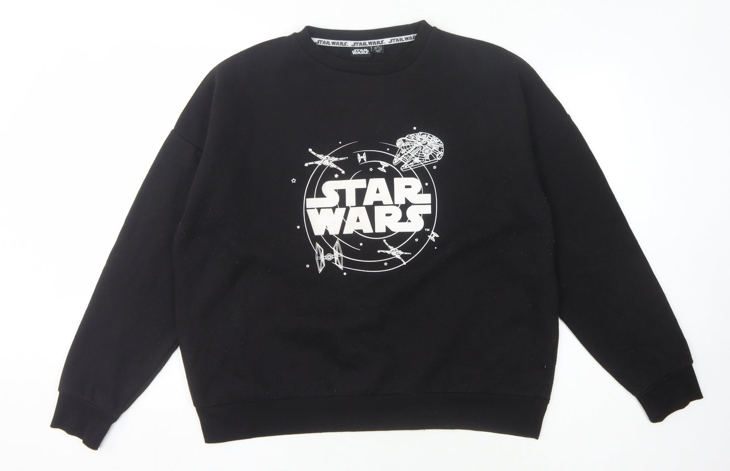 Unisex Adults UK M Regular Star Wars Black Pullover Sweatshirt