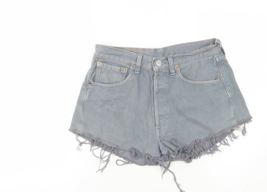 Levi's Women Grey Cut-Off Denim Shorts Size 12