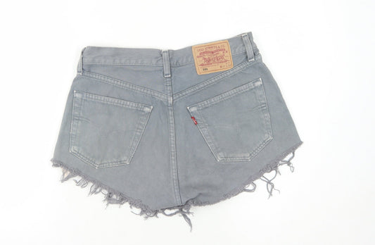 Levi's Women Grey Cut-Off Denim Shorts Size 12