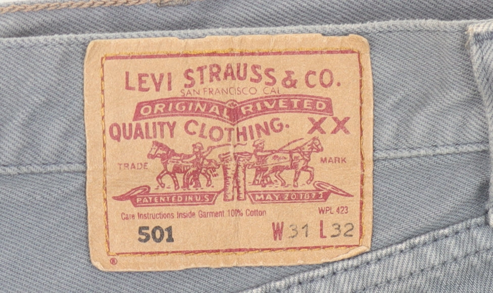 Levi's Women Grey Cut-Off Denim Shorts Size 12