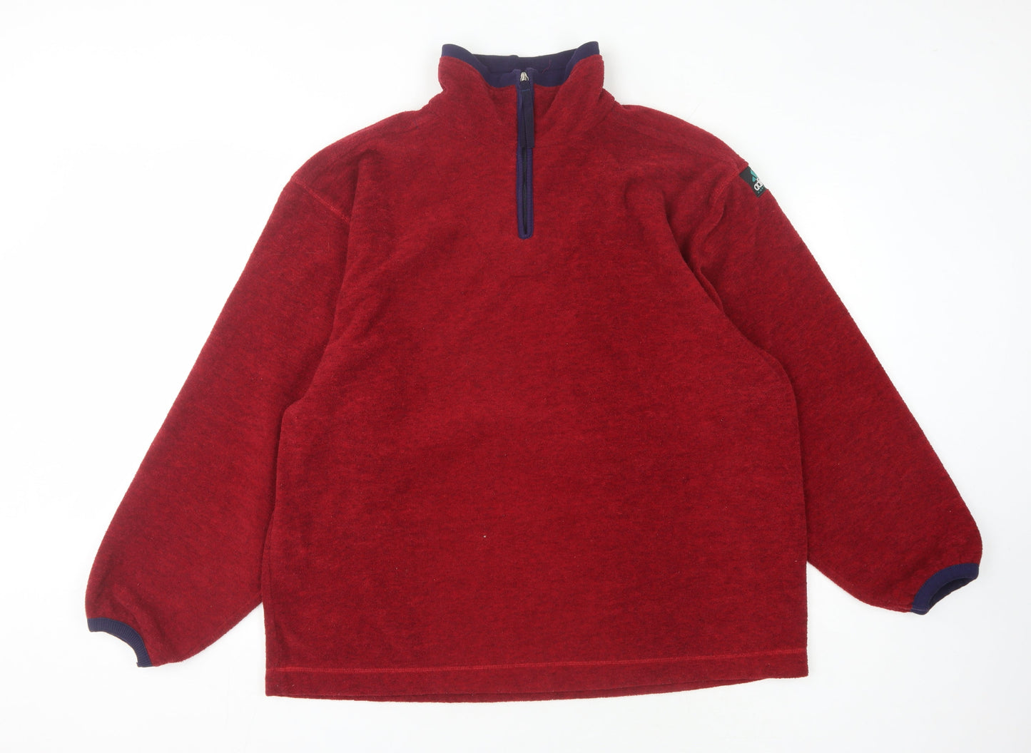 Adidas Men's Red 1/2 Zip Fleece Sweatshirt XL
