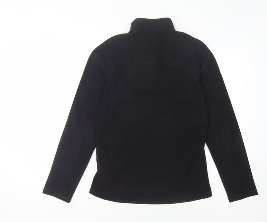 Quechua Black XS Unisex Zip Fleece Sweatshirt