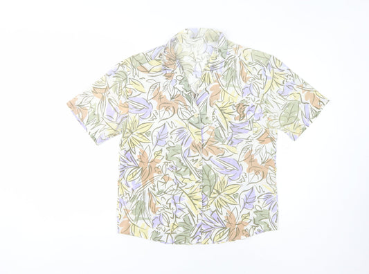 St Michael Women's Multicoloured Floral Button-Up Shirt
