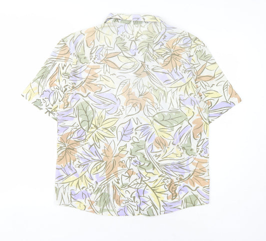 St Michael Women's Multicoloured Floral Button-Up Shirt