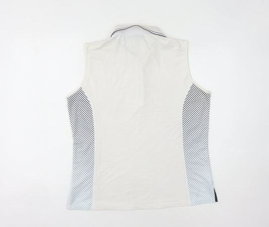 Glenmuir Unisex White Sleeveless Polo L