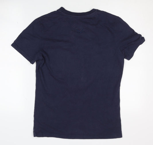 Kenzo Men's Blue Embroidered Tiger T-Shirt