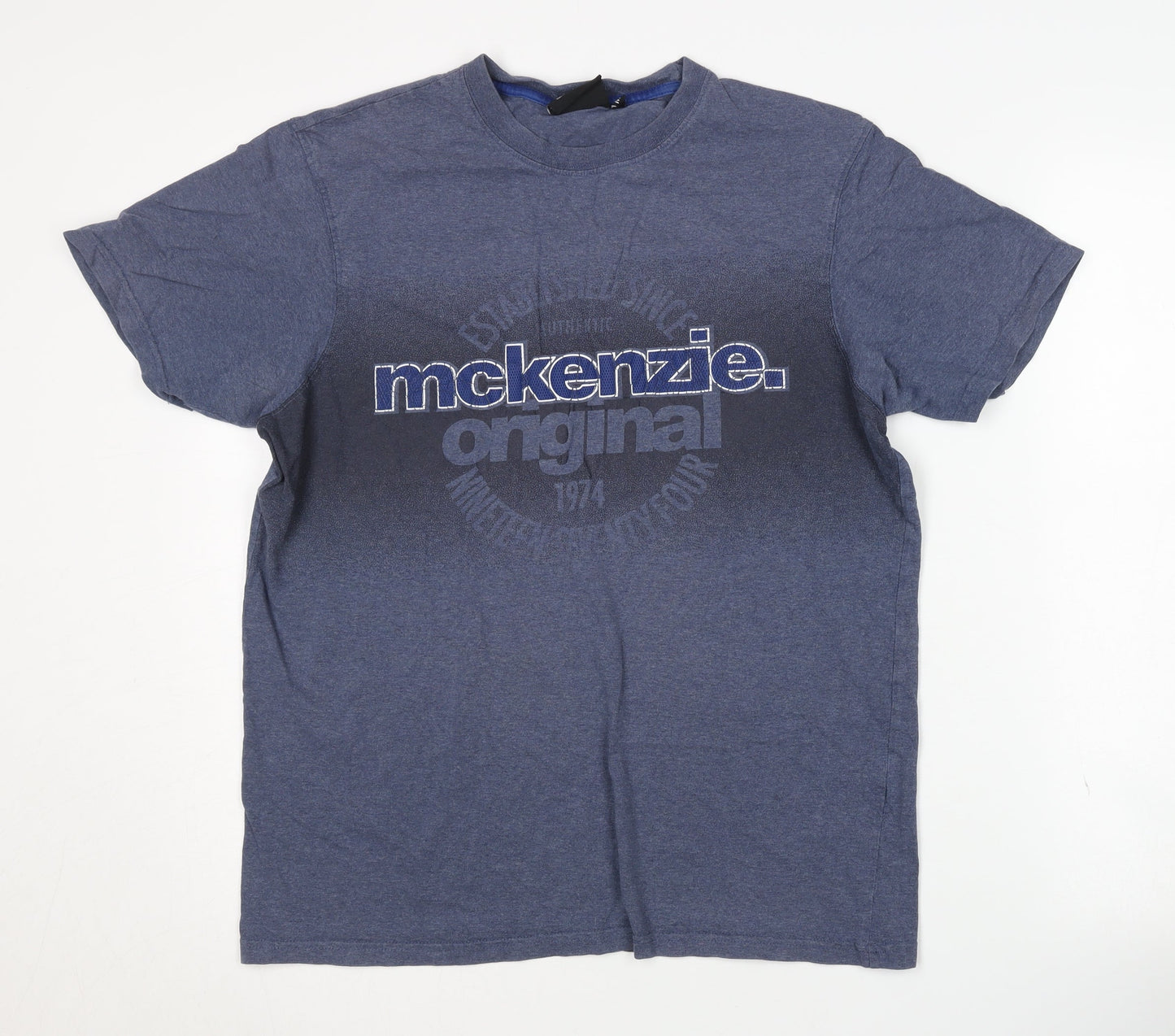 Men's McKenzie Blue Graphic Print T-Shirt M