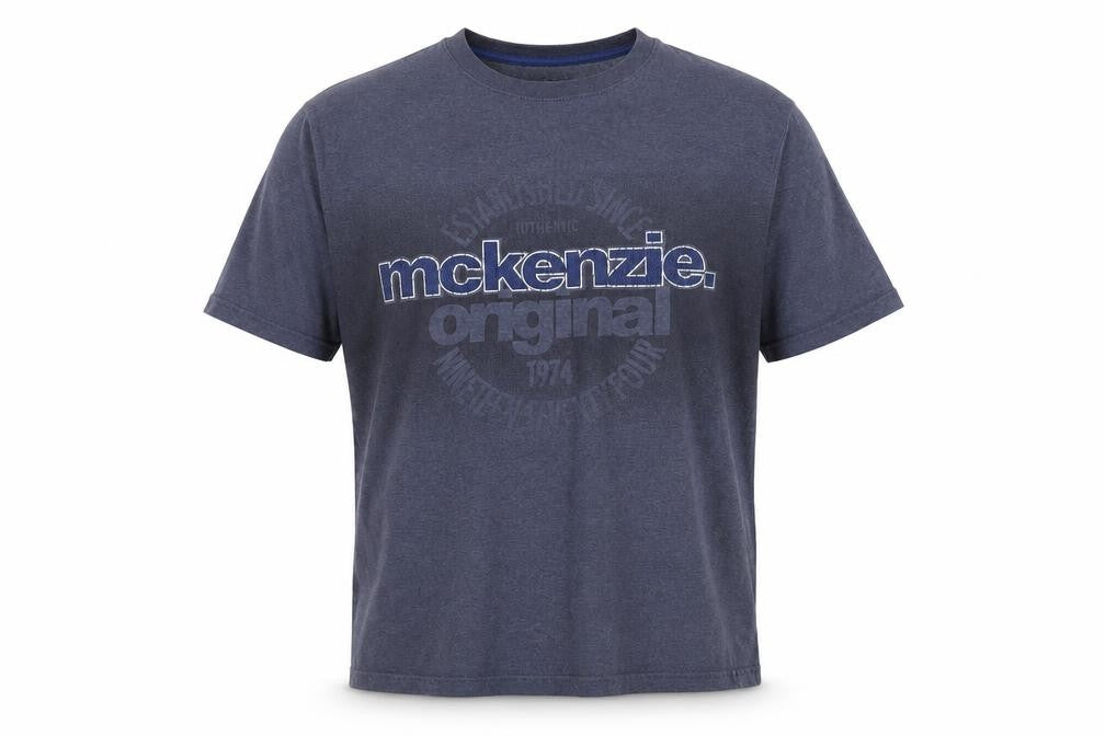 Men's McKenzie Blue Graphic Print T-Shirt M