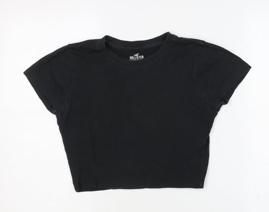 Hollister Women's Black Basic T-Shirt, Size S