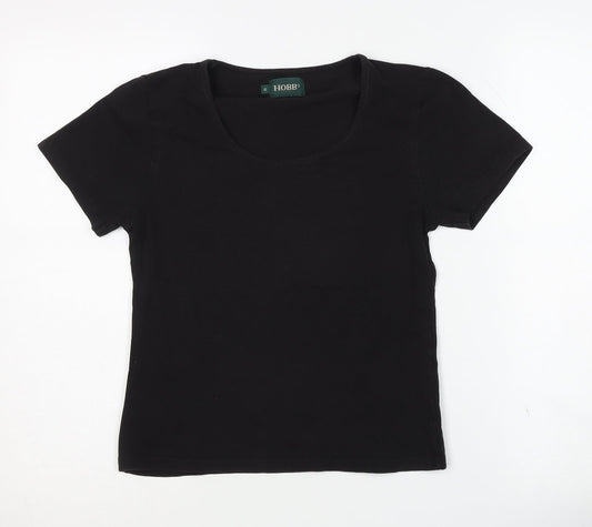 Hobbs Women's Black Basic T-Shirt Size 12