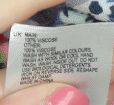 White Stuff Women's Multicoloured Butterfly Top UK 12