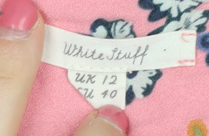 White Stuff Women's Multicoloured Butterfly Top UK 12