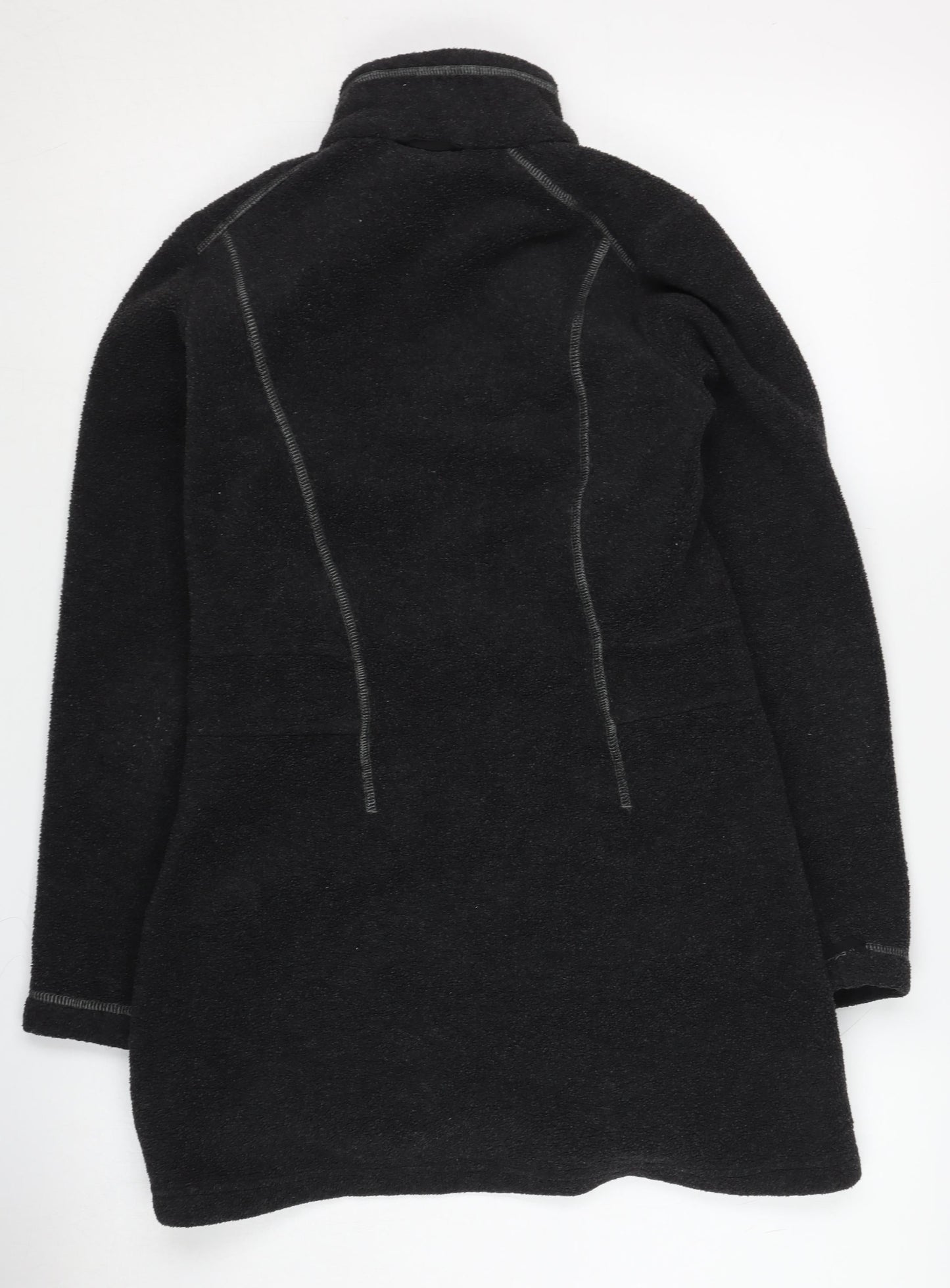 Jack Wolfskin Women's Black Fleece Long Coat Size 8
