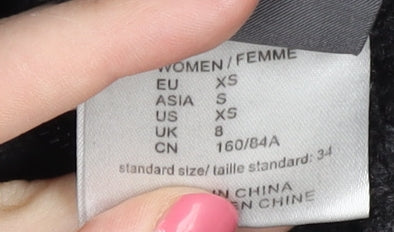 Jack Wolfskin Women's Black Fleece Long Coat Size 8