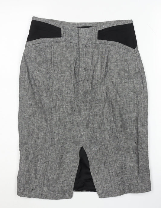Zara Woman Grey Pencil Skirt, Size S, Elegant Women’s