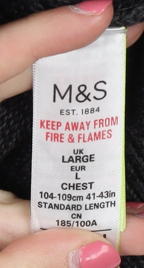Marks and Spencer Men's Black Cotton Jacket Large