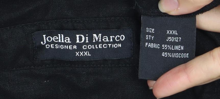 Joella Di Marco Women's 3XL Black Button-Up Shirt