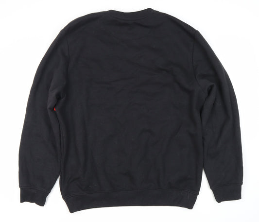 boohooMAN Men's Black Sweatshirt L - Logo Pullover