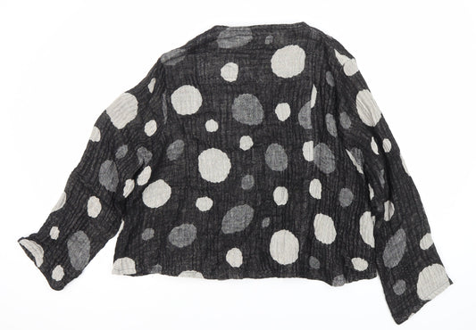 Elegant Women's Black Polka Dot Lace Jacket