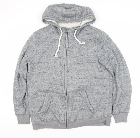 Livergy Men's Grey Full Zip Hoodie Size L