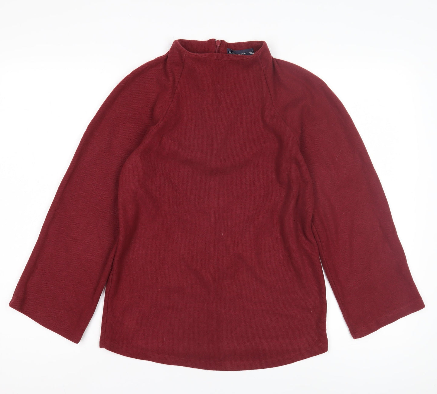 Marks and Spencer Red High Neck Women's Jumper