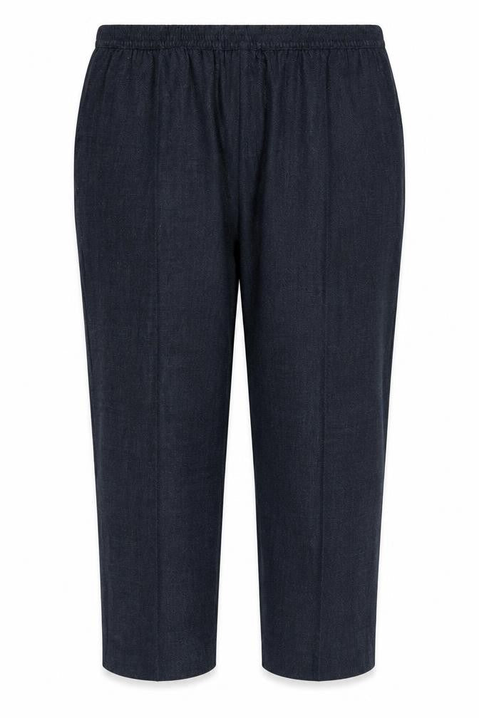 Honor Millburn Women's Blue Herringbone Trousers Size 20