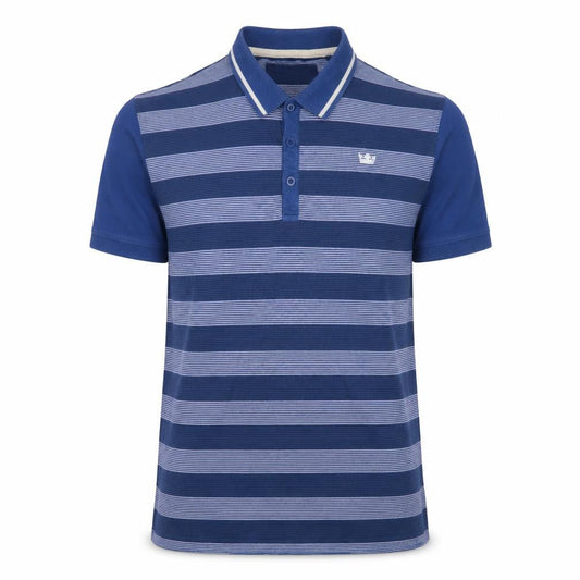 Urban Spirit Men's Blue Striped Polo Shirt Size S