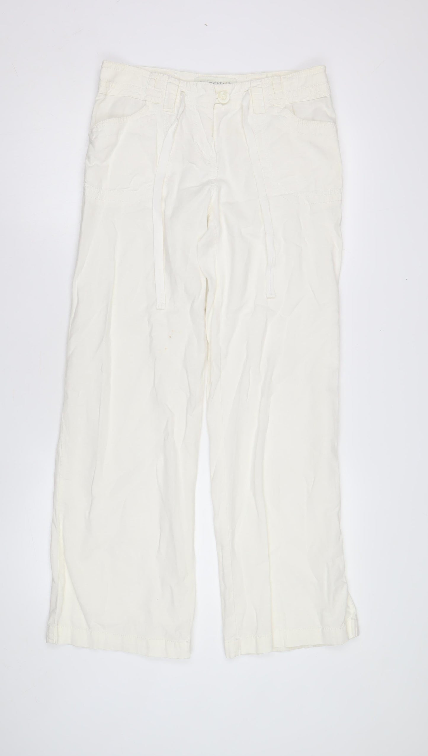 Next Women's Ivory Cargo Trousers, Size 42-43