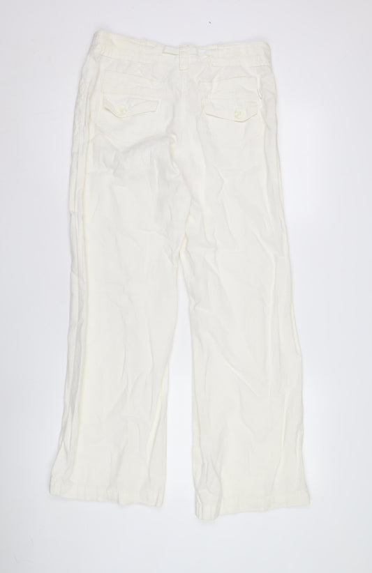 Next Women's Ivory Cargo Trousers, Size 42-43
