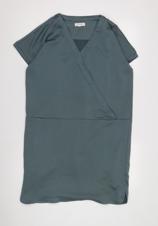 Moss Copenhagen Blue V-Neck Women's Dress, Size M