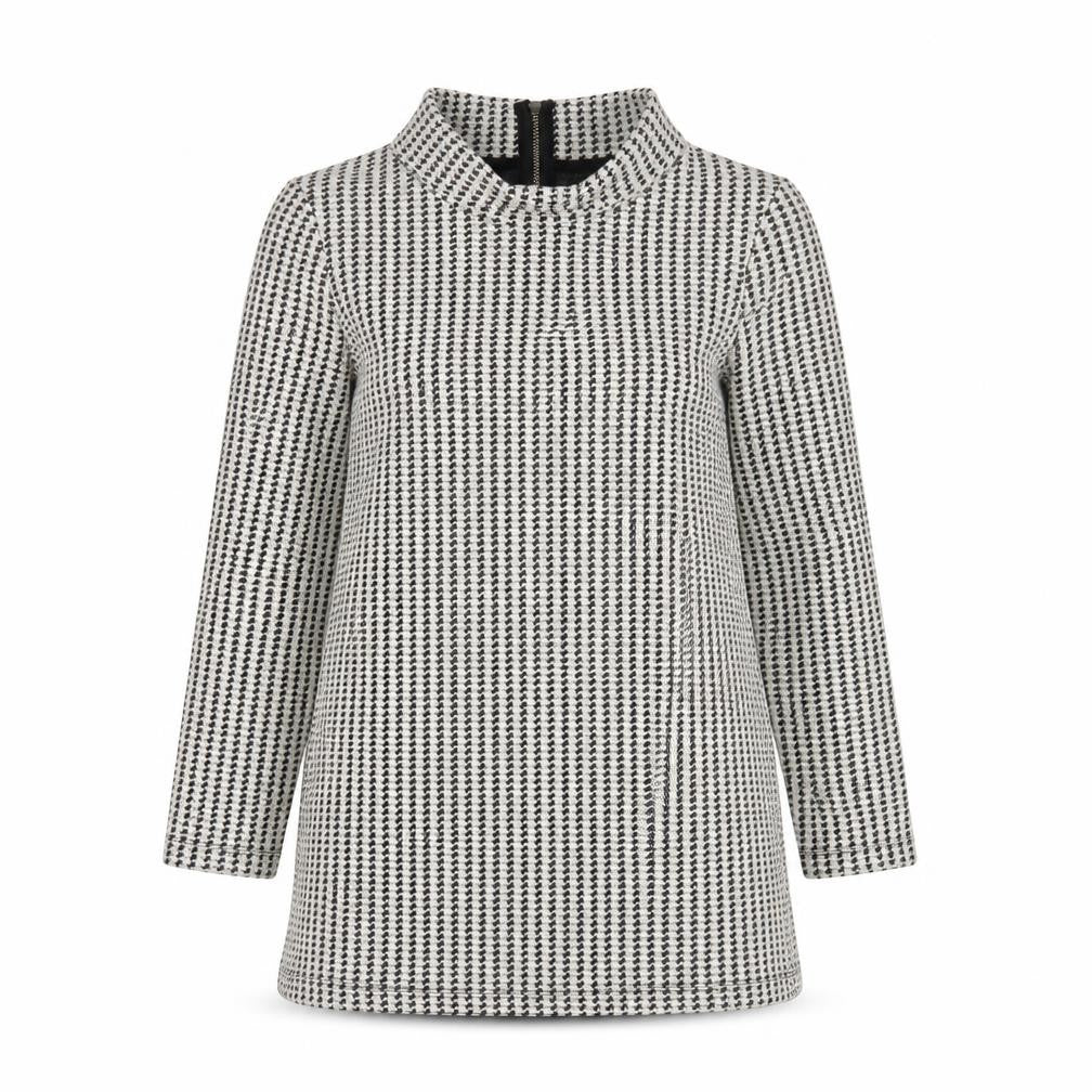 Next Women's Black Houndstooth Long Sleeve Top Size 10