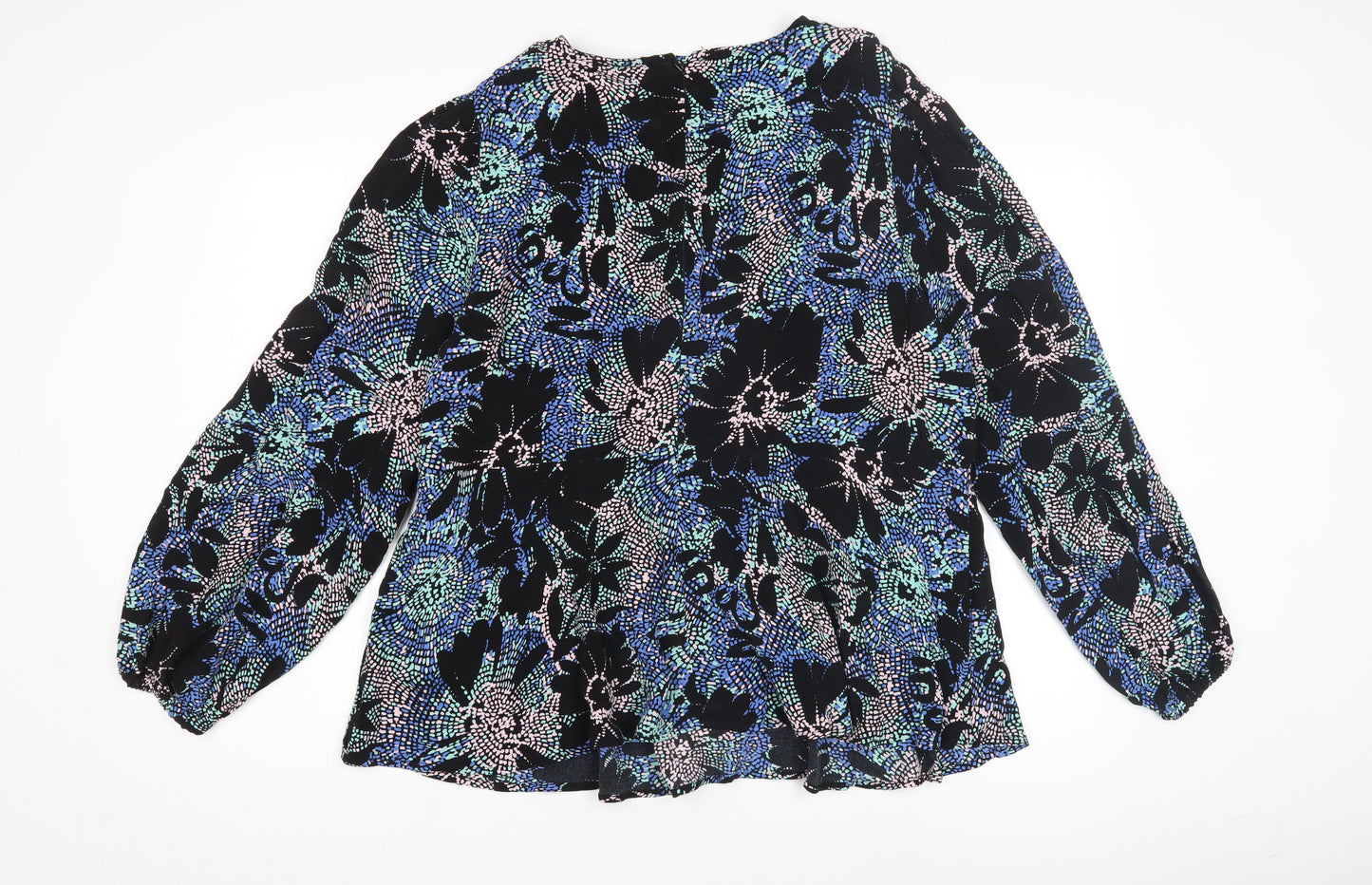 Marks and Spencer Women's Black Floral Blouse 24 Plus