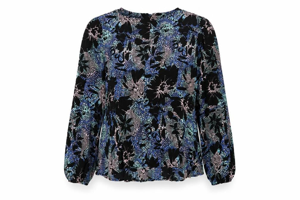 Marks and Spencer Women's Black Floral Blouse 24 Plus