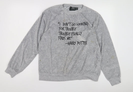 Harry Potter Grey Pullover Sweatshirt Unisex Adults Size 20