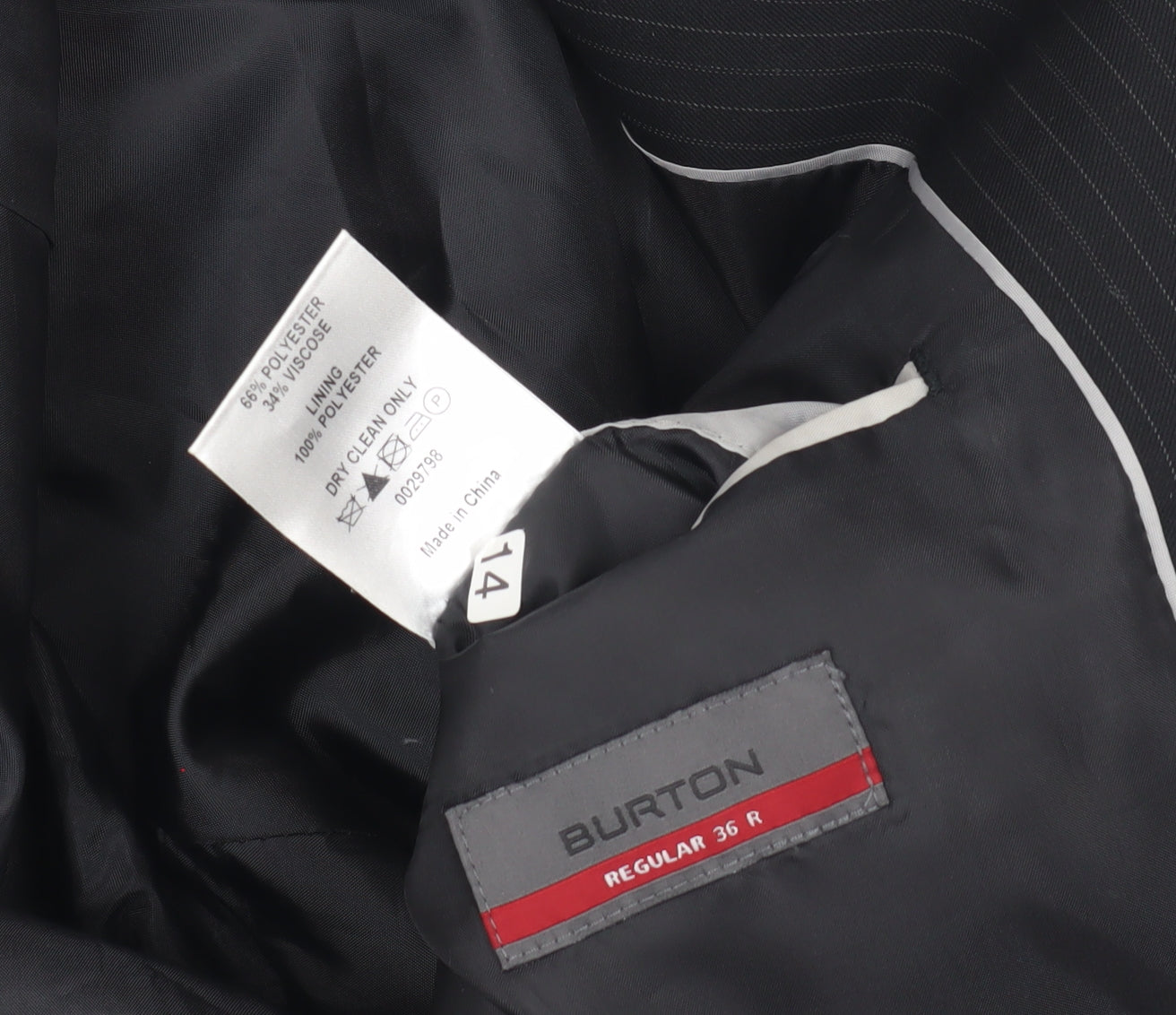 Burton Men's Black Regular Fit Blazer 36R