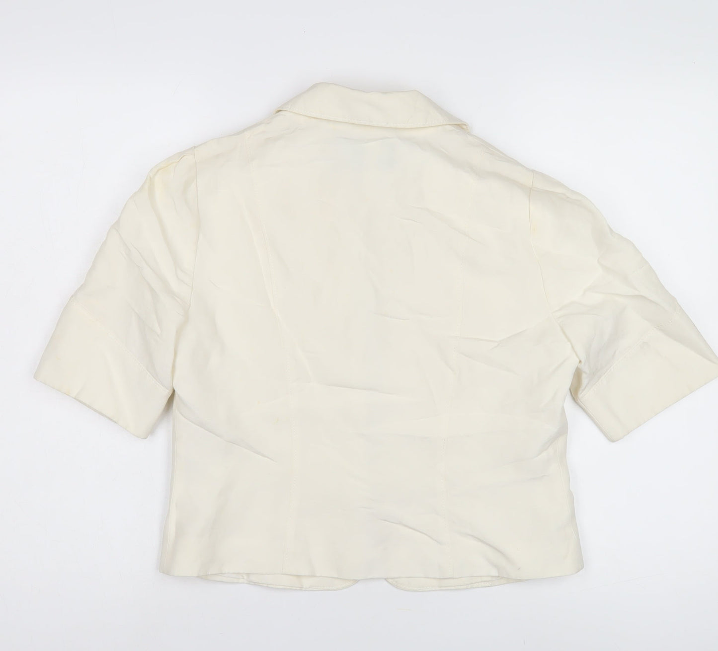 Jaeger Women's Ivory Linen Blazer Size 12 Casual